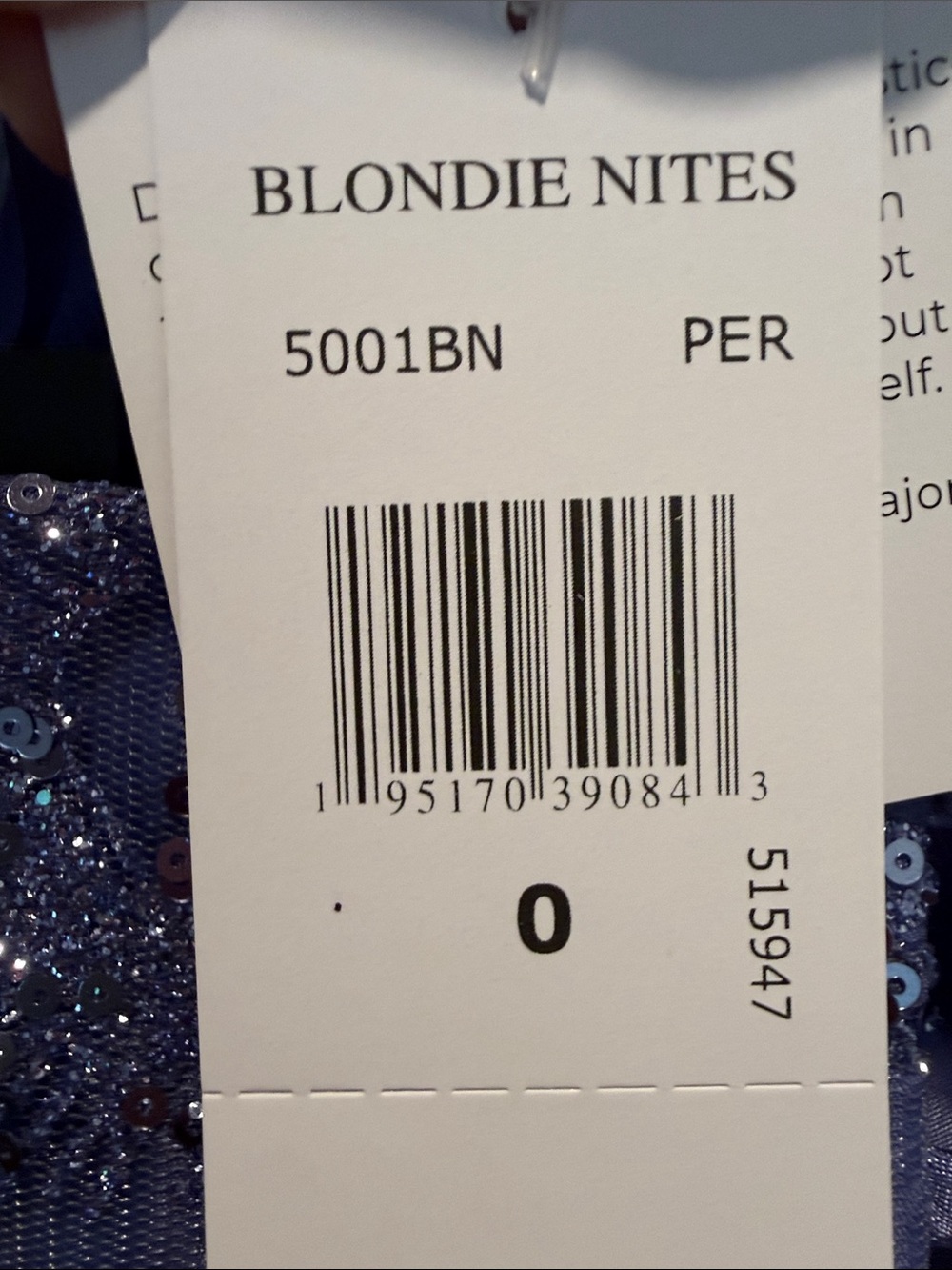 NWT Blondie Nites Sparkling Lavender Spaghetti Strap Prom Dress - Picture 10 of 10